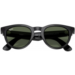Умные очки Ray-Ban Meta* Headliner Gen 2 Shiny Black, Солнцезащитные линзы G-15 Green (RW4013), размер L